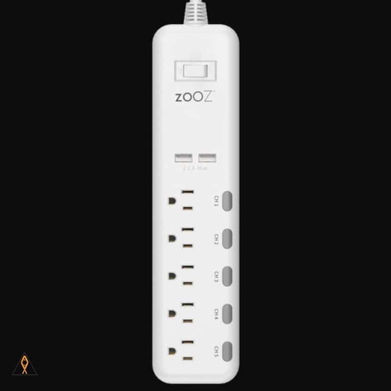 Smart 5 Channel Power Strip  w/ 2 USB Slots - ZOOZ