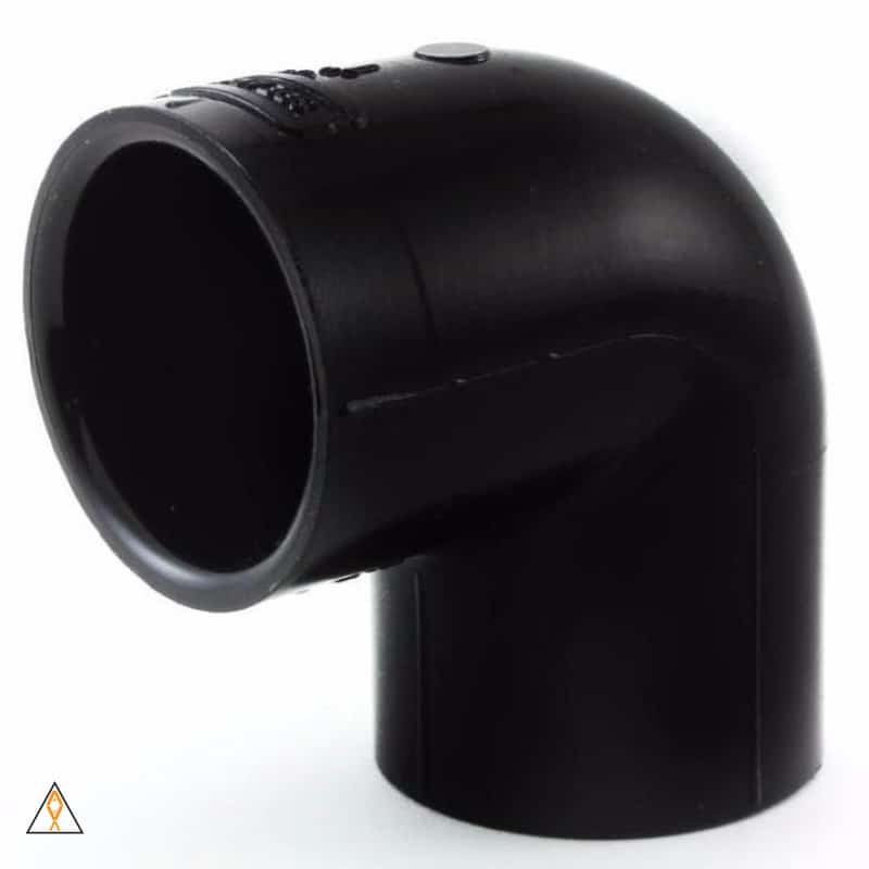 Black Aquarium PVC 90 Elbow (SxS) - ALA 3/4"
