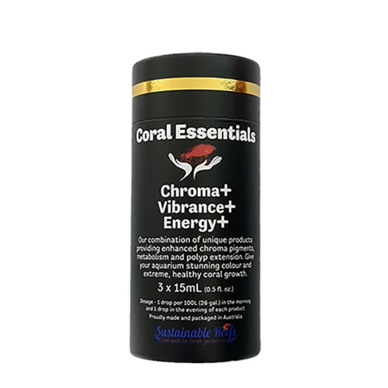 Coral Essentials Black Label - Nano Pack Chroma+,Energy+, Vibrance+