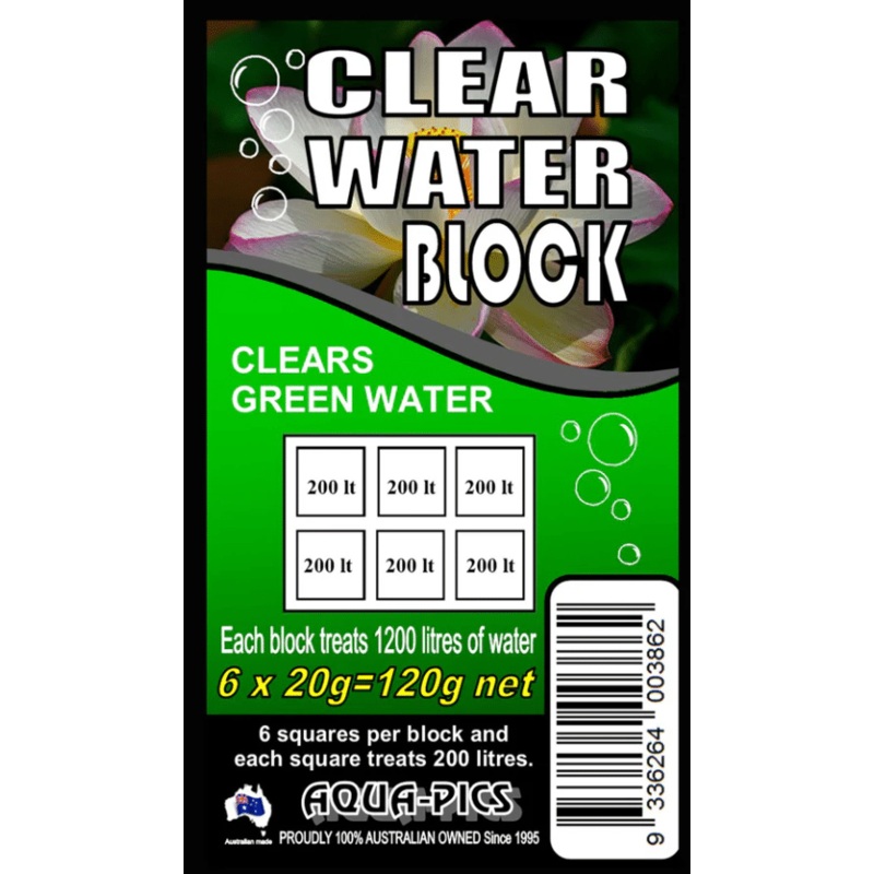 Aqua-Pics Clear Water Block 20g 6pk