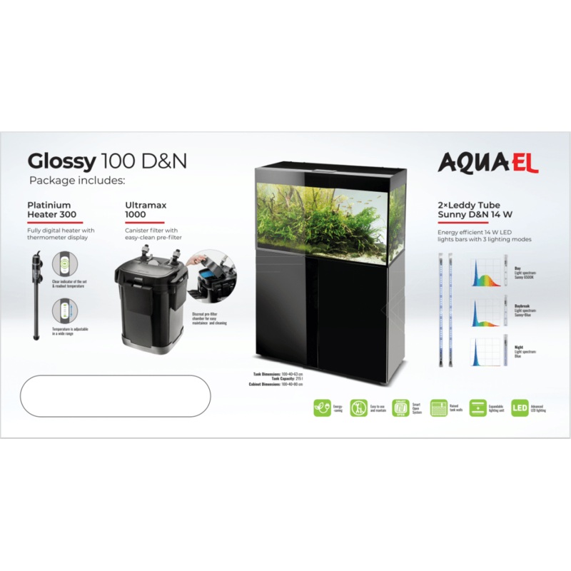 Aquael Glossy 100 Black Package