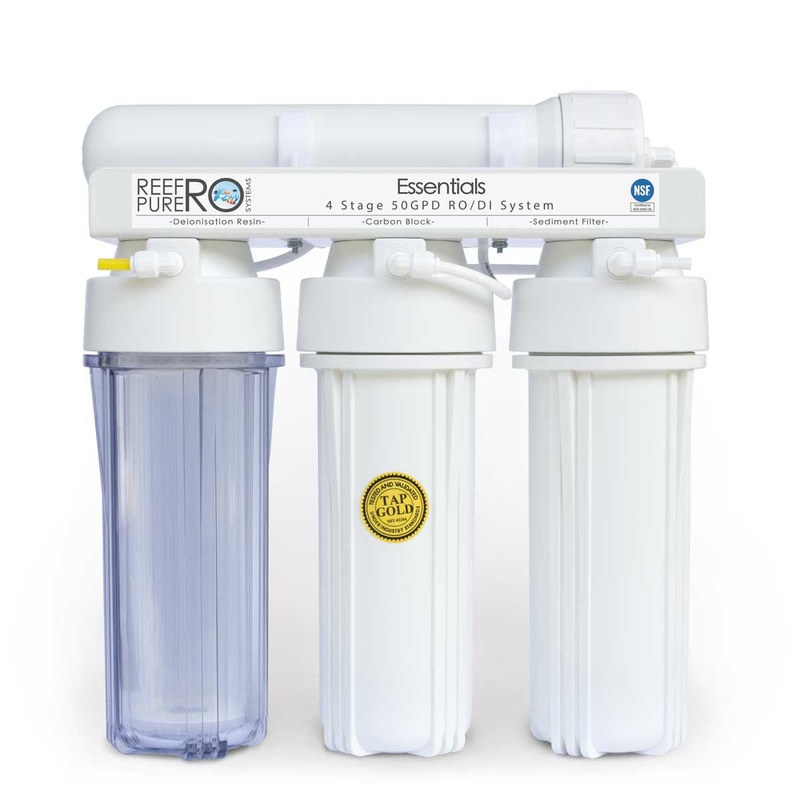 Reef Pure - 4 Stage 50 GPD  Essentials   RO / DI System