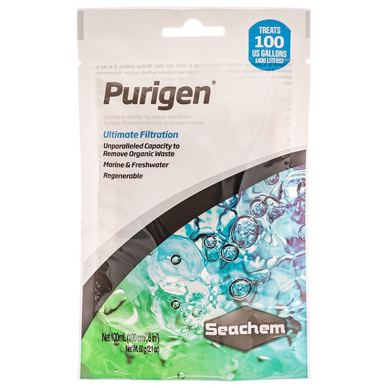 Seachem Purigen Ultimate Filtration (100 mL) - In Media Bag - Treats 106 Gallons