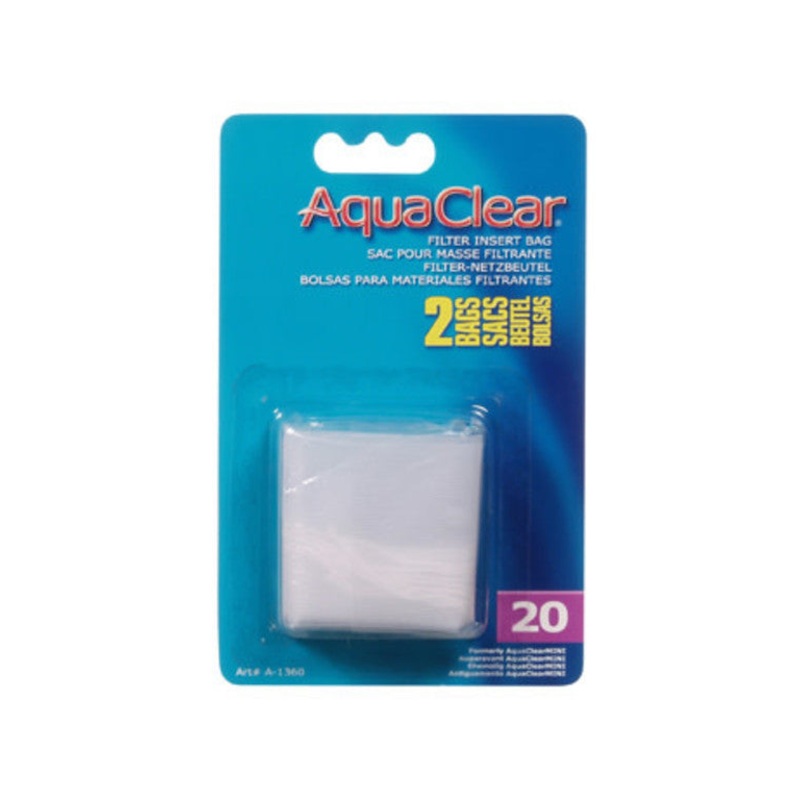 AquaClear Nylon Filter Media Bags for AquaClear 20 Power Filter - 2 pk