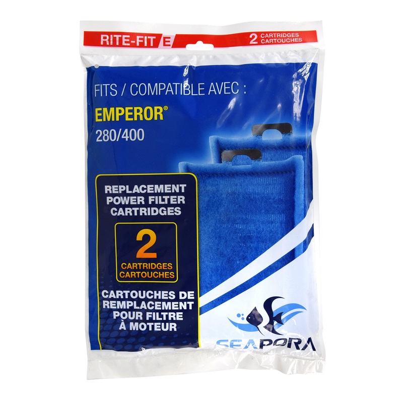 Seapora Rite-Fit E Cartridges for Emperor Power Filters - 280-400 (2pk)