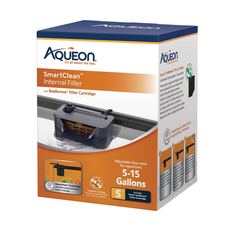 Aqueon QuietFlow SmartClean Internal Power Filter - 15g