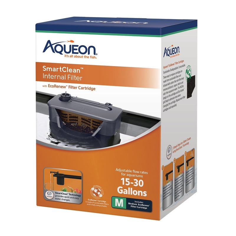 Aqueon QuietFlow SmartClean Internal Power Filter - 30g