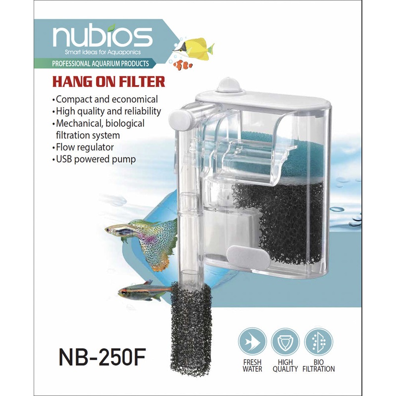 Nubios USB Mini Hang On Filter 250 L/H
