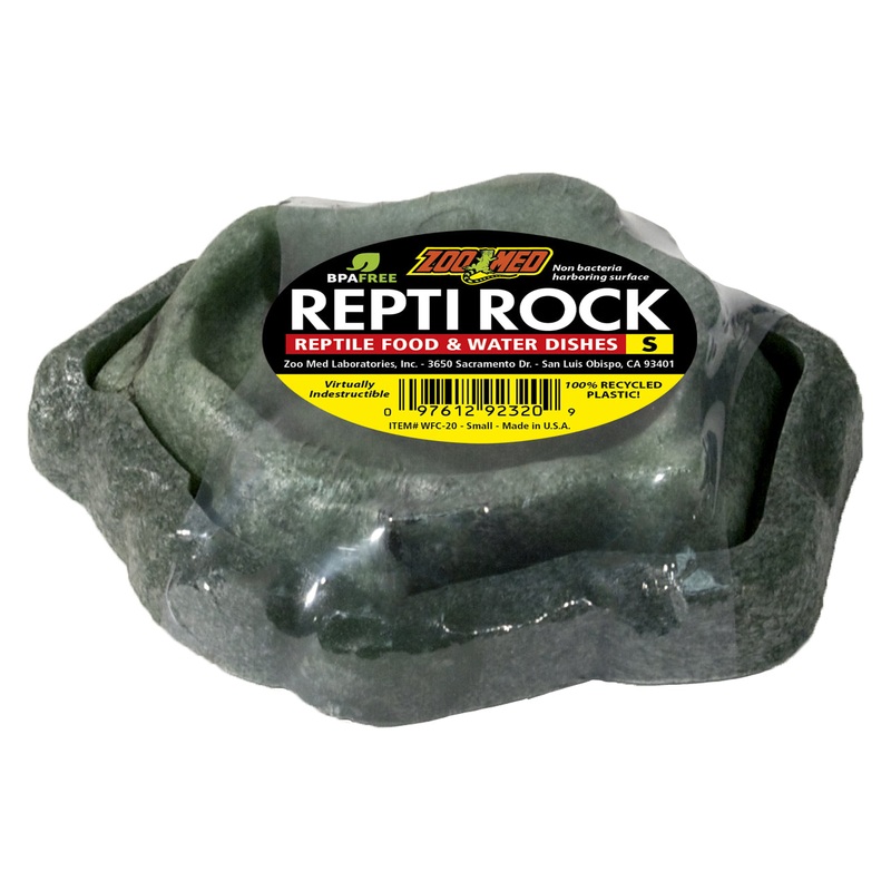 Zoo Med COMBO REPTI ROCK FOOD AND WATER DISHESs/m/l/xl