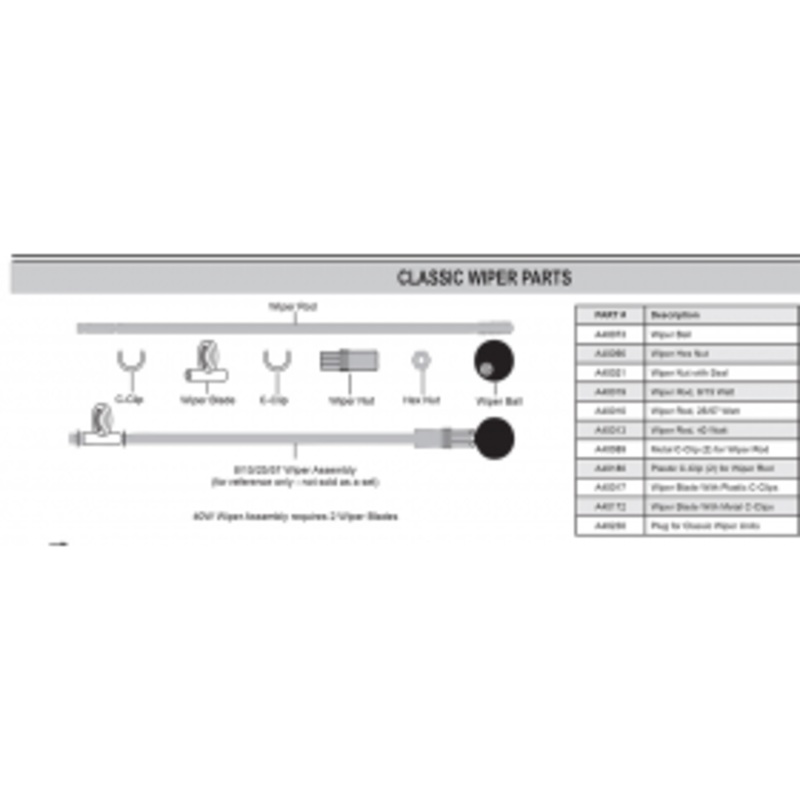 Aqua UV Wiper Blade with Plastic C-Clips