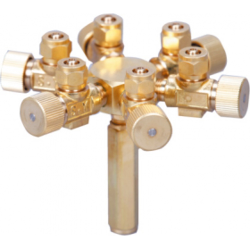 ISTA Metal CO2/Air Flow Regulator - 6 Ways