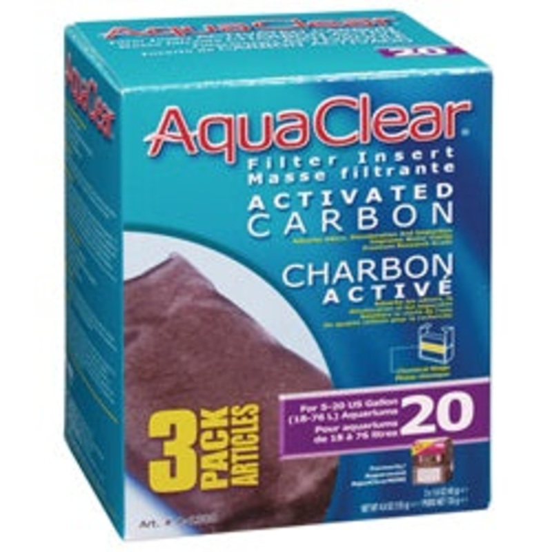 Aquaclear 20 activated carbon 3 pack