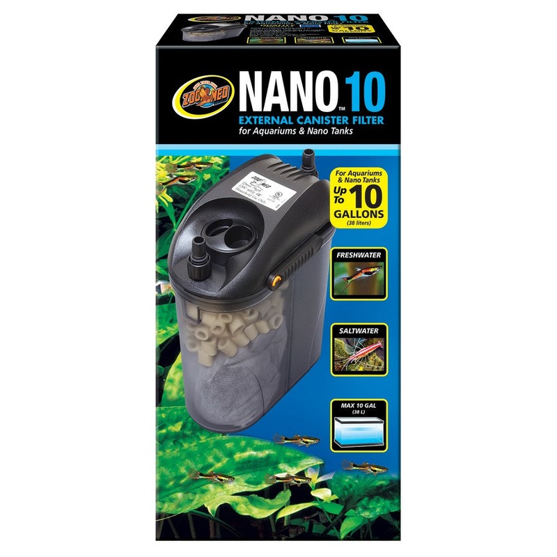 Zoo Med Nano External Canister Filter - 10 gal