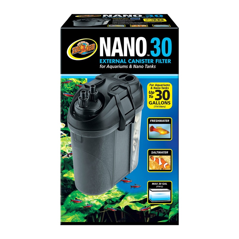 Zoo Med Nano External Canister Filter - 30 gal