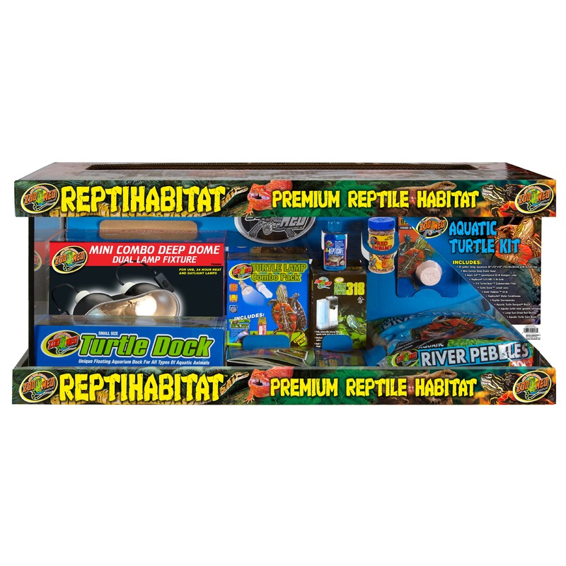 Zoo Med 20 Gallon ReptiHabitat Aquatic Turtle Kit