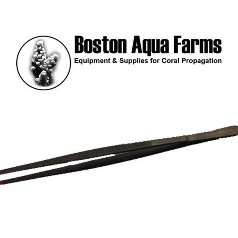 Boston Surgical Stainless Steel Tweezers Coated Black (12")