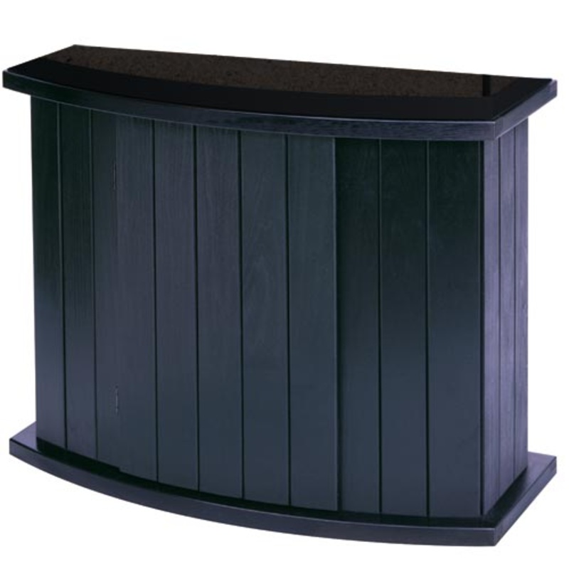 Aqueon Classic Pine Bow Front Stand - Black - 46 gal