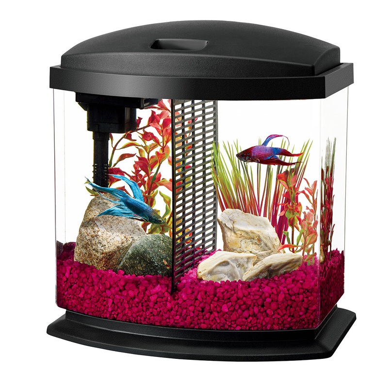 Aqueon LED BettaBow Desktop Kit - Black - 2.5 gal