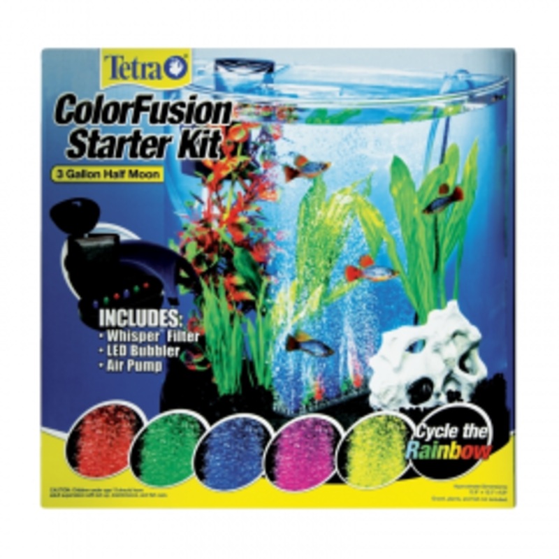 Tetra Colorfusion 3gal Half Moon Kit w/LED Bubbler