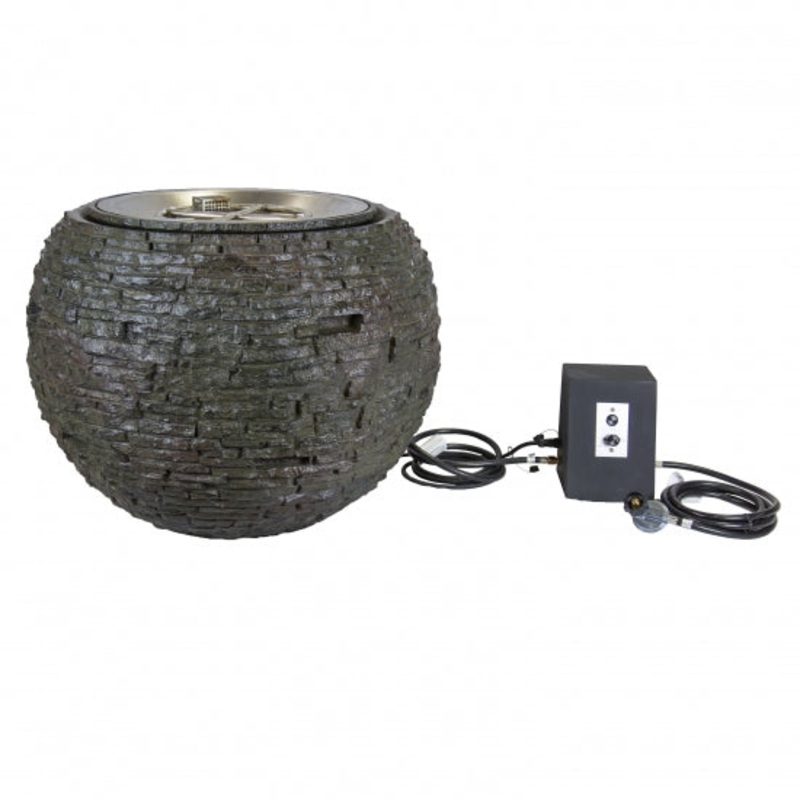 Aquascape Fire and Water Stacked Slate Sphere  Medium