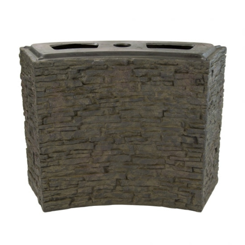 Aquascape  Curved Stacked Slate Wall Base 26" H