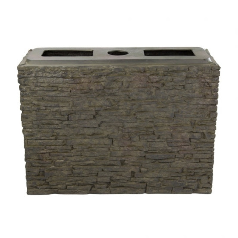 Aquascape Large Straight Stacked Slate Wall Base