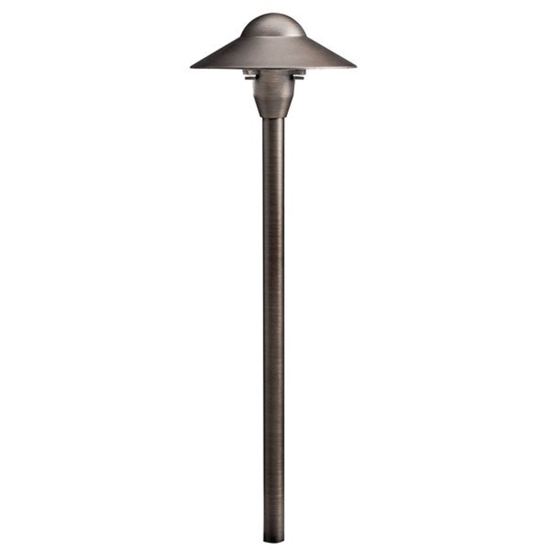 Kichler 12V Cast Brass 6" Dome Path Light Centennial Brass (K/15470CBR)