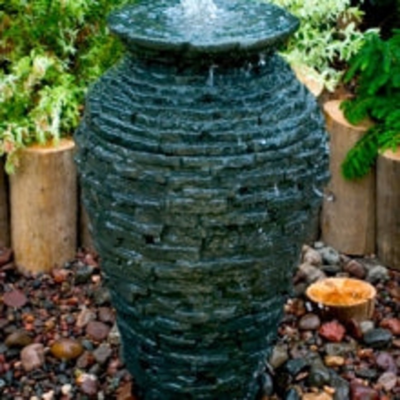 Aquascape Small Stacked Slate Urn Fountain Kit