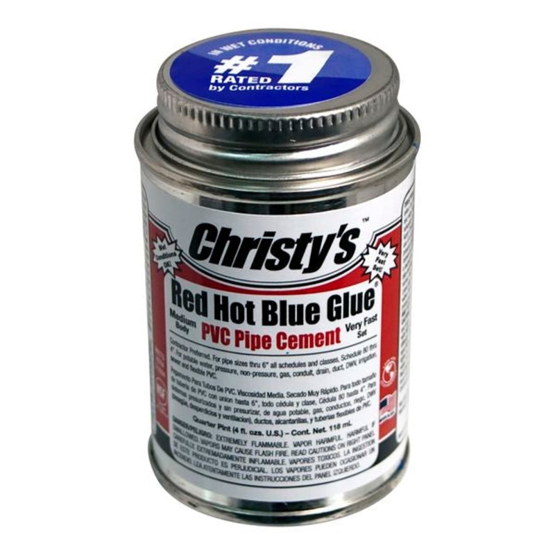 Christy's PVC Red Hot Blue Glue Pipe Cement