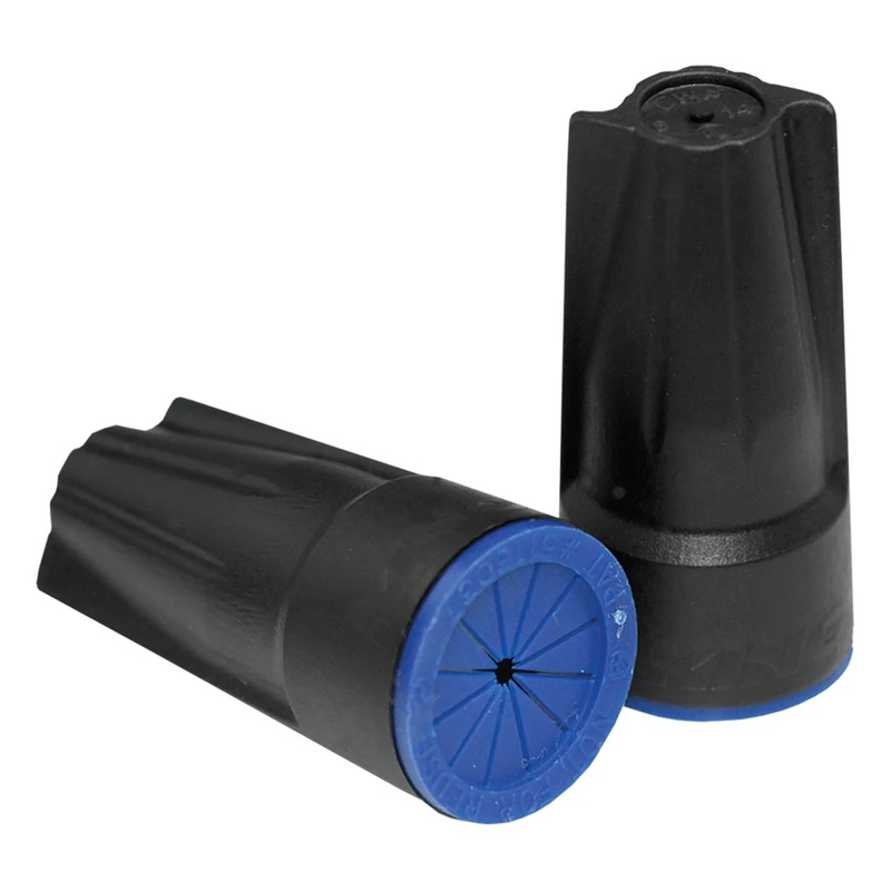 King Innovation KIN/61335 Dryconn Waterproof Wire Connector, Black/Blue; 10/Bag