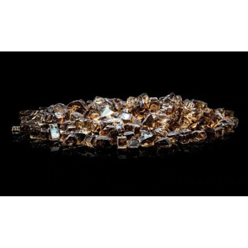 Lava Glass 1/4" Reflective AMBER SUNSET (10LB JAR)