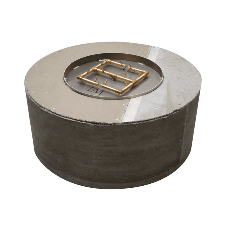 WARMING TRENDS READY TO FINISH FIRE PIT KIT WITH CROSSFIRE BURNER - Round 65,000 BTU