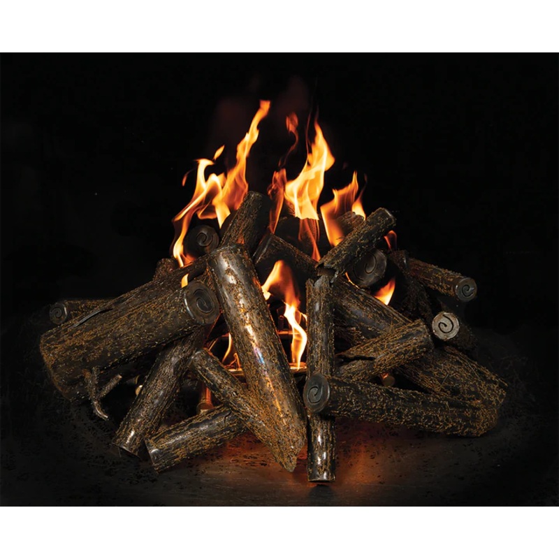 WARMING TRENDS STEEL LOG SET HANDCRAFTED TO FIT 24" FIRE PIT
