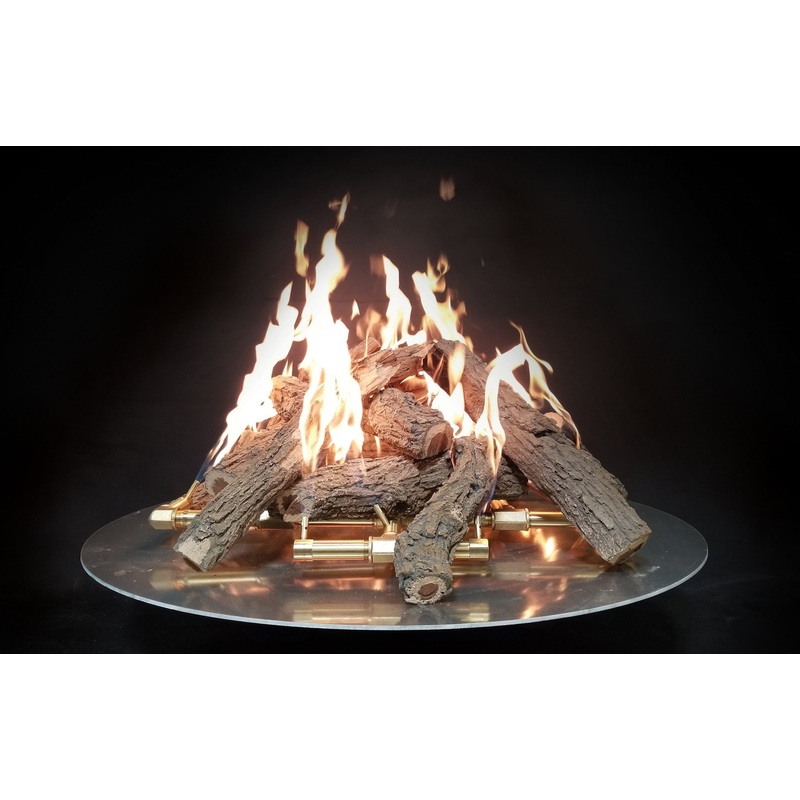 Warming Trends Western Oak Log Set for 18 - 30 Fire Pit -8 Pieces