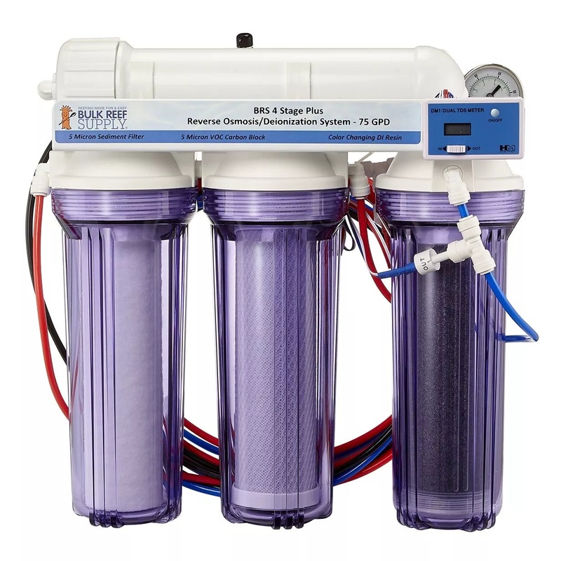 4 Stage 75GPD RO/DI System With Inline TDS and Pressure Gauge