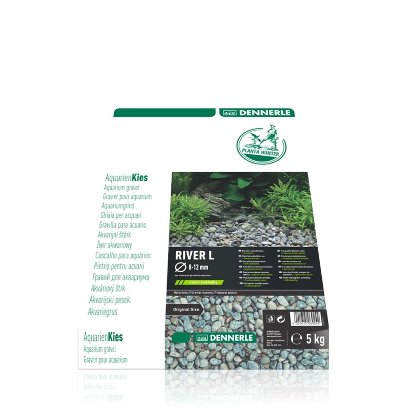 DENNERLE PlantaHunter Natural Gravel (RIVER L / 5KG / 8-12mm)