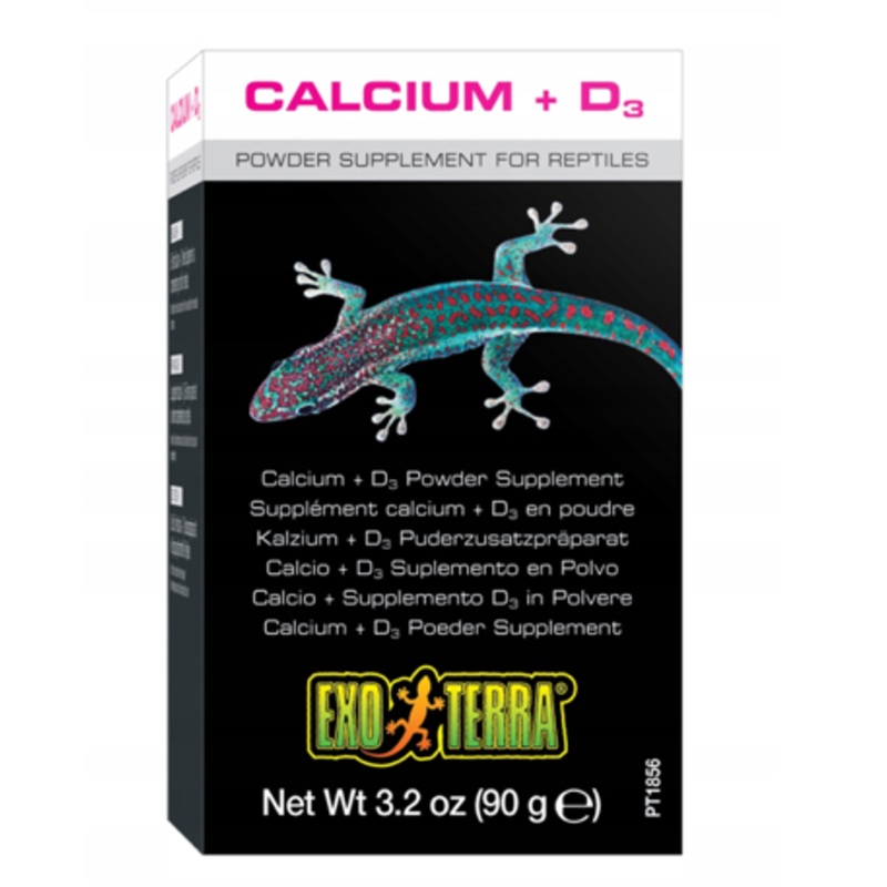 EXO-TERRA Calcium + D3 Powder Supplement 3.2oz 90g (PT1856)