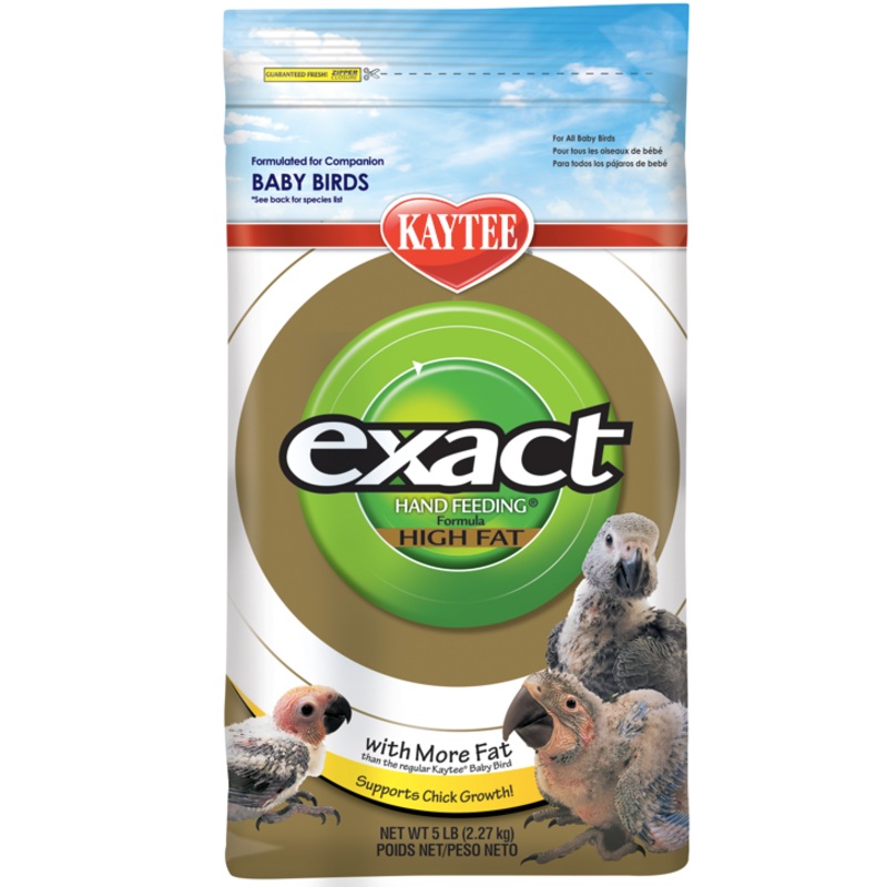 KAYTEE EXACT Hand Feeding High Fat Baby Bird Food (5lb / EXPIRY AUG23)