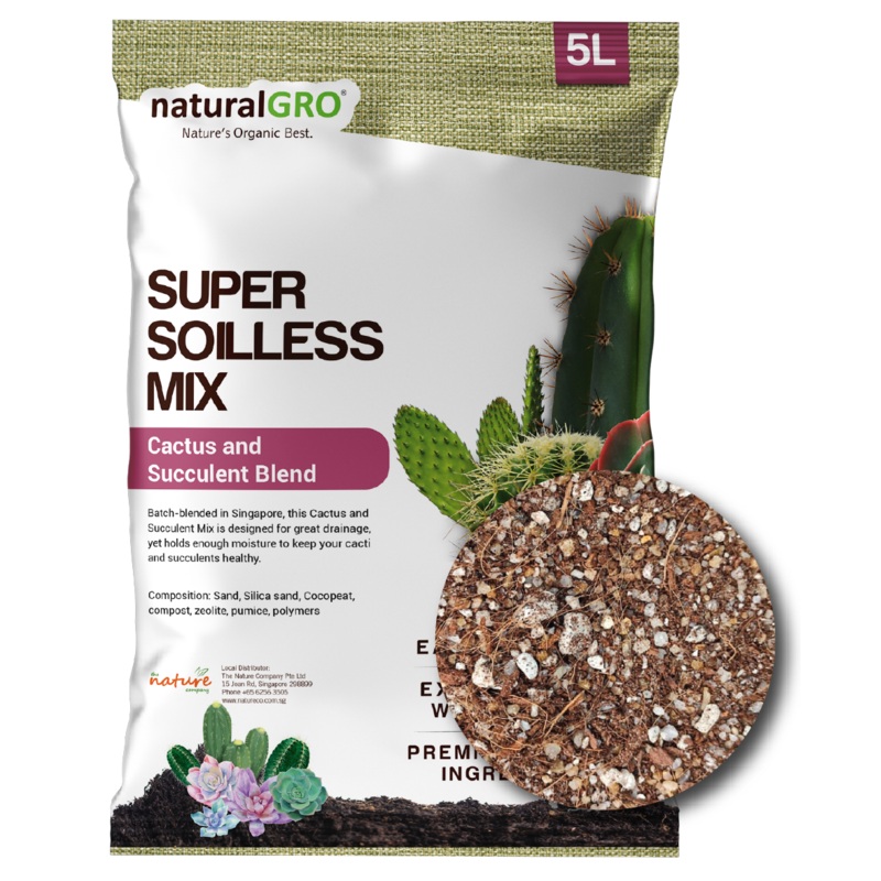 NATURALGRO Super Soilless Mix - Cactus and Succulent Blend (5L)