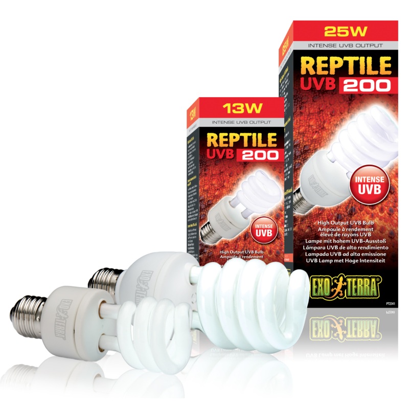 EXO-TERRA UVB BULB Reptile 200 (High UV Requirement Reptiles)