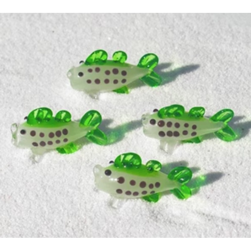 MARIMO Ornare Glass Series (Green Fish / 1.5 x 2.7cm / 1PC)