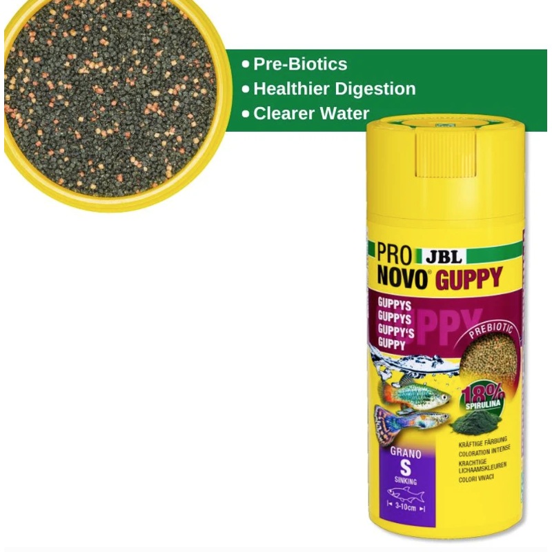 JBL ProNovo Guppy Grano S (Colour Enhancing Granules)