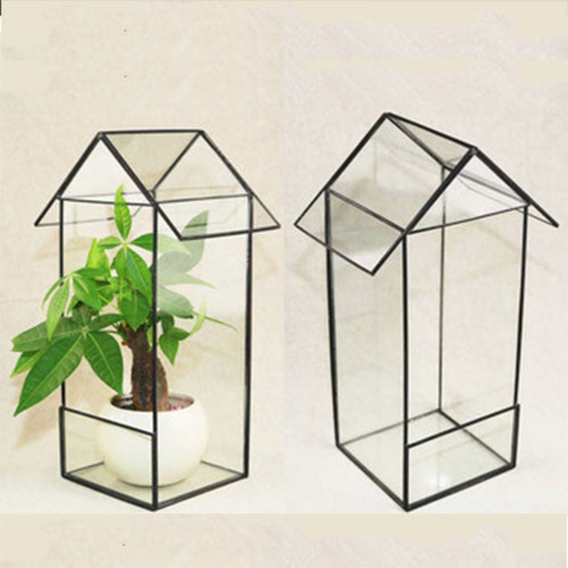 TERRA POTS Geometric Terrarium #11C (Tall House L)