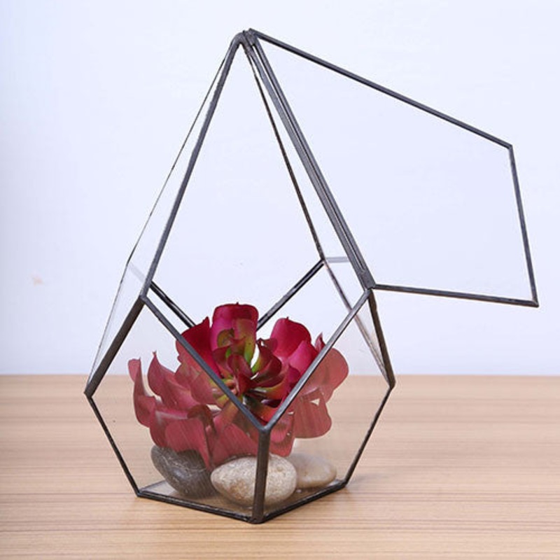 TERRA POTS Geometric Terrarium #22AL (24cmH / DiaTower L with Door)