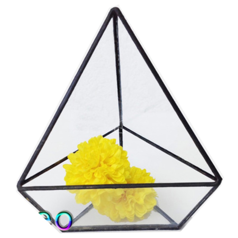 TERRA POTS Geometric Terrarium Mini Tri (13x13x15cm)