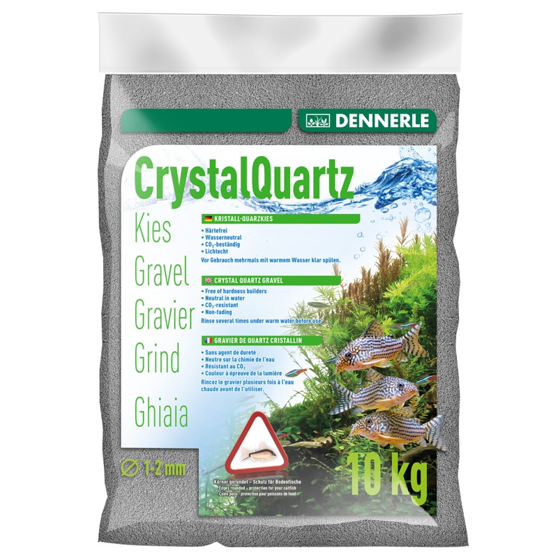 DENNERLE Crystal Quartz Gravel (Slate Grey / 10KG)