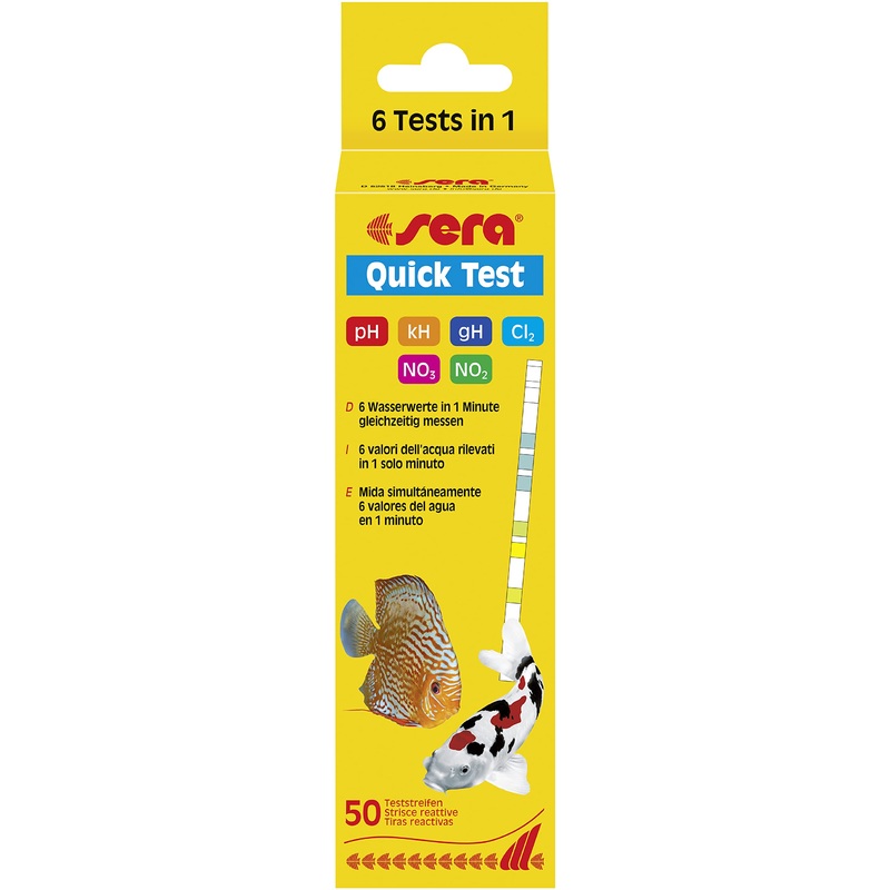 Sera Quick Test water test kit strip - 50 tests