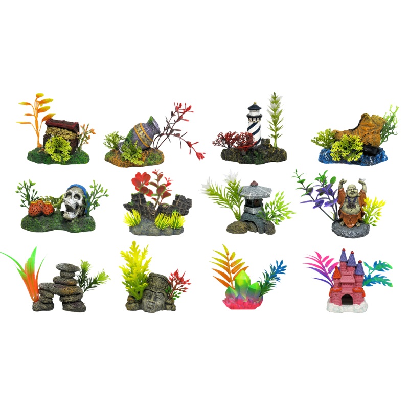 Aquamate - Betta Ornaments with Plants