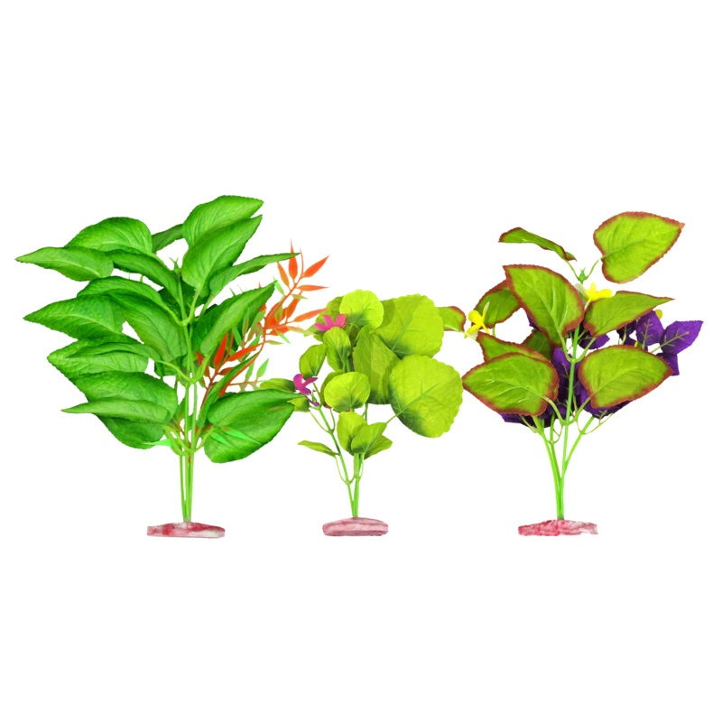 Aquamate - Medium Silk Plants Natural (3pk)