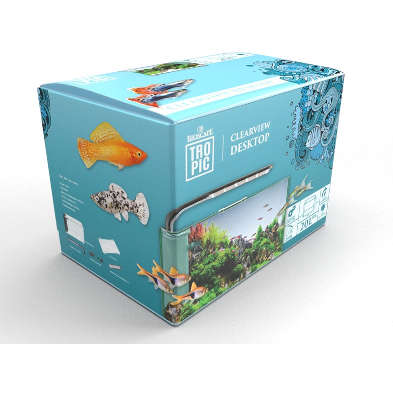 Bioscape - Tropic Clearview Desktop Aquarium 20L